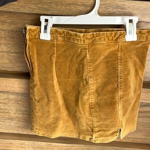 Tan, corduroy mini skirt